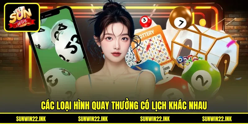 Các loại hình quay thưởng có lịch khác nhau