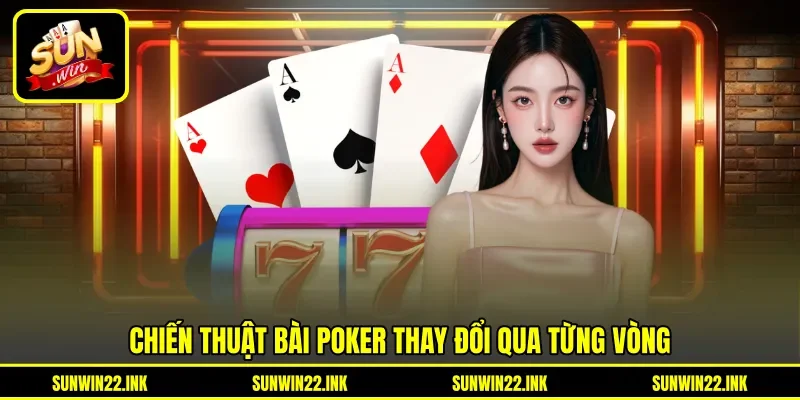 Chiến thuật bài Poker&nbsp;thay đổi qua từng vòng