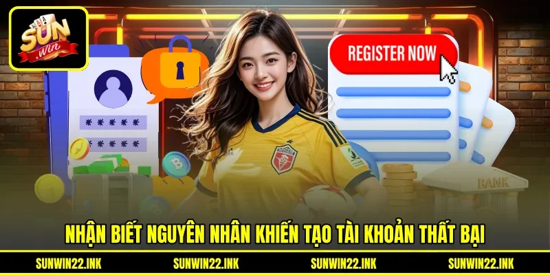Nhận biết nguyên nhân khiến tạo tài khoản thất bại Nhận biết nguyên nhân khiến tạo tài khoản thất bại